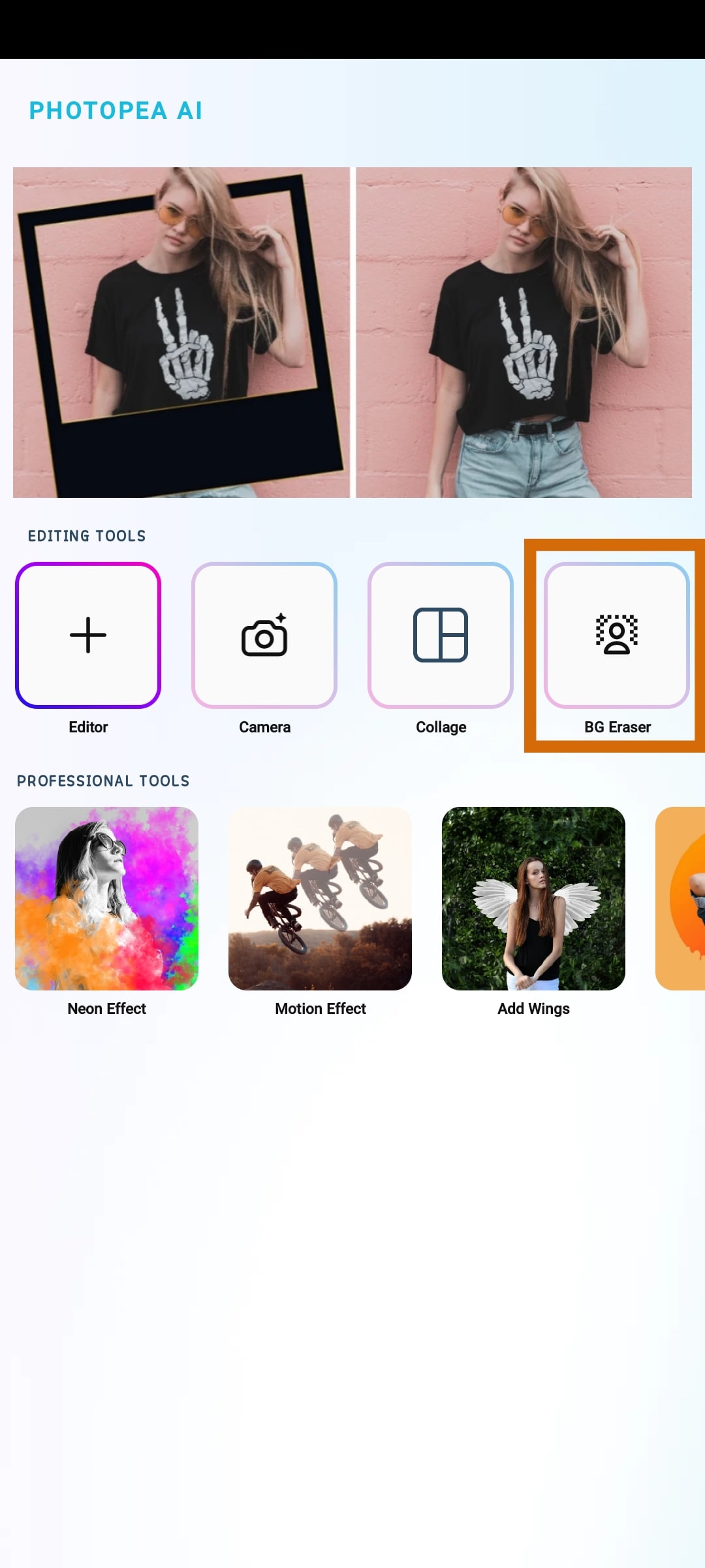 open background eraser