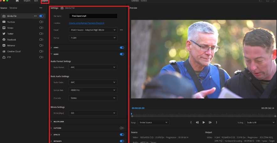 exportar el video adobe premiere pro 