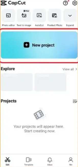 create new project 
