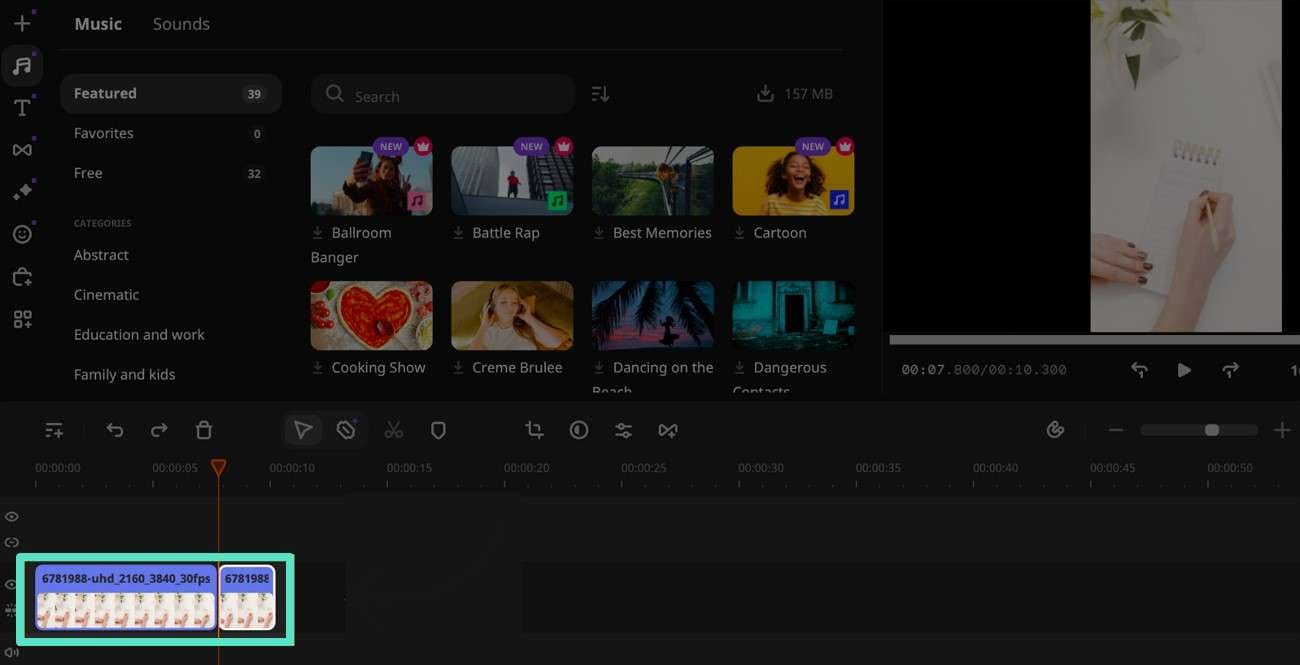 import video to tool’s interface