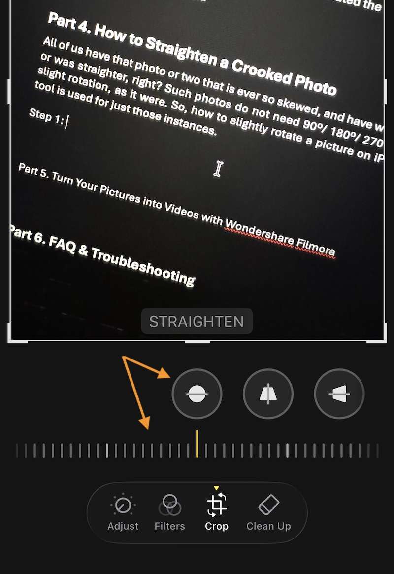 straightening a crooked image