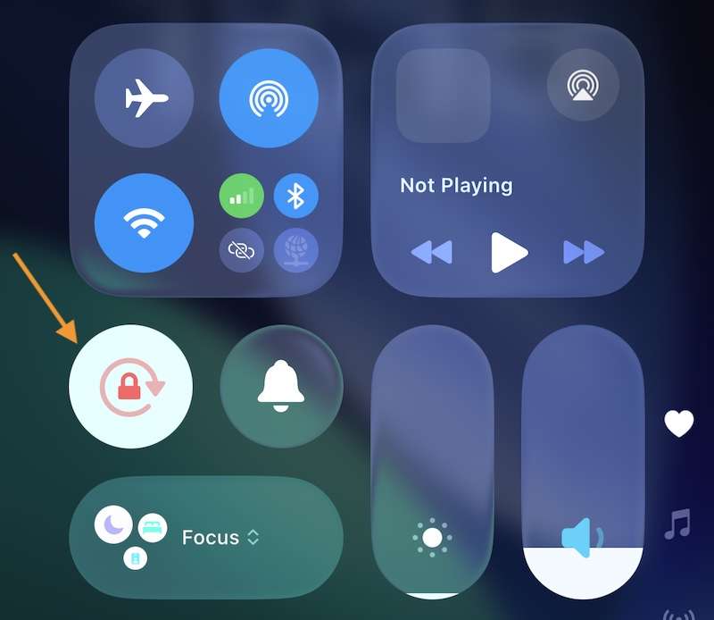 orientation lock iphone