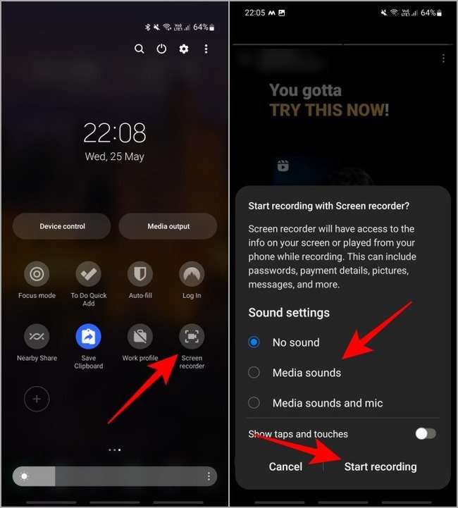 screen-record an instagram story on android