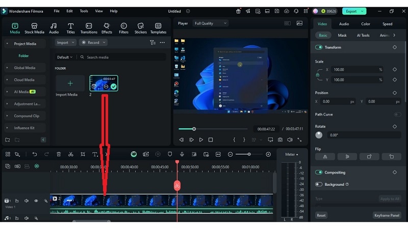 upload media file