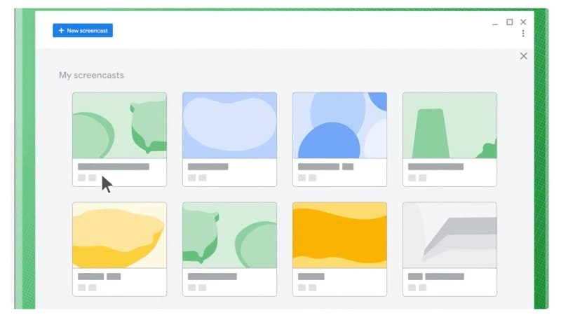 creating a new screencast on chromebook