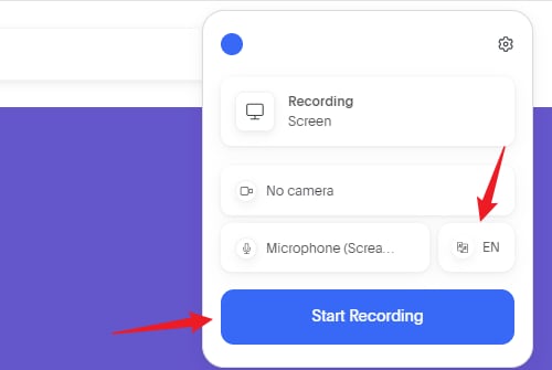 start recording lenovo on chrome extension