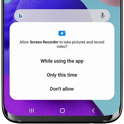 allow the app to record videos