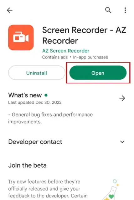 instalar az screen recorder