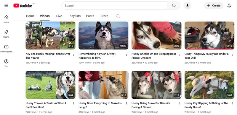 keyush dog youtube videos