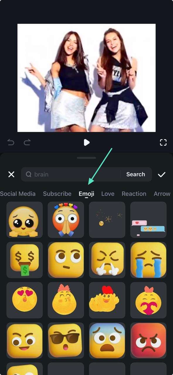 import and add emoji