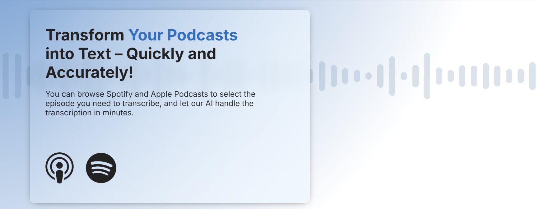 podcast transcript ai