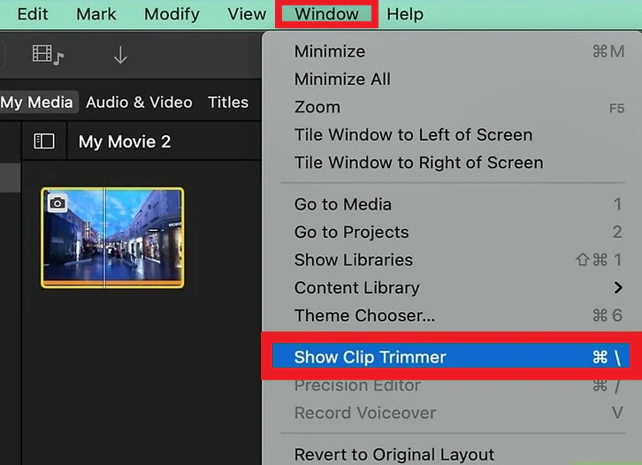 imovie show clip timer