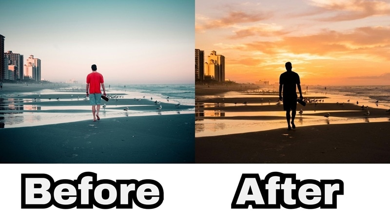 before and after ai silhouette photo