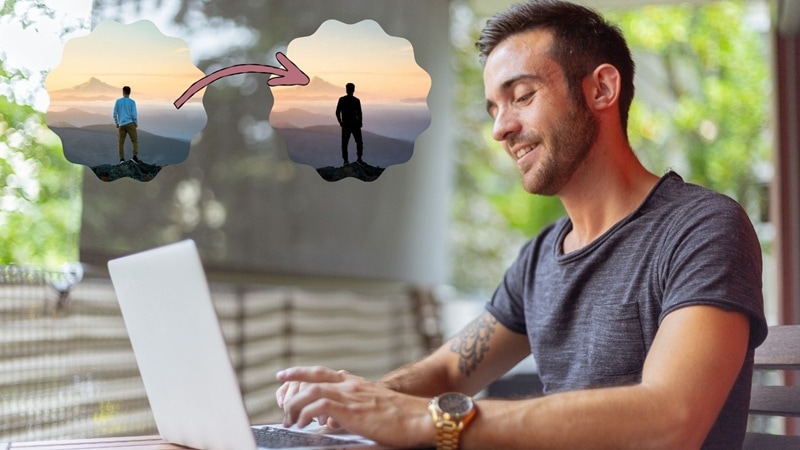 writing prompt for ai silhouette photo