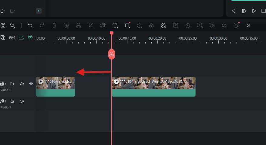 move videos in the timeline filmora
