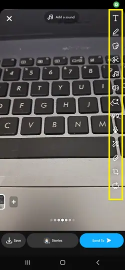 edit your video using snapchat tools