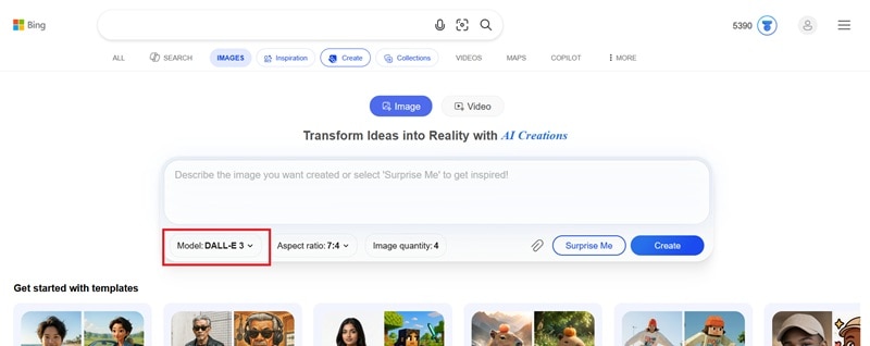 select dall-e 3 as ai model