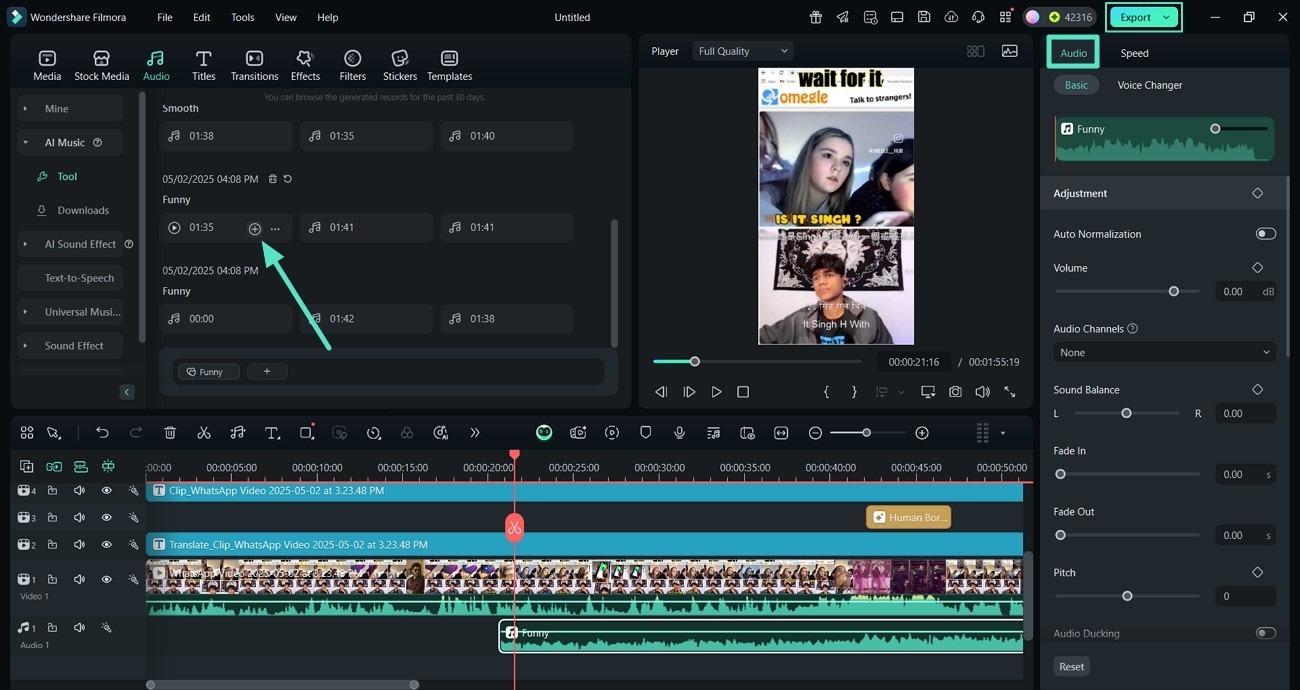 adjust sound effects and save