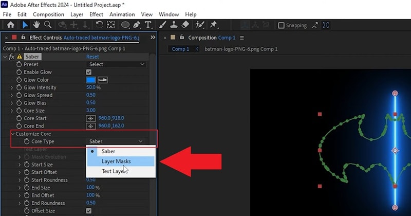 change core type to layer masks