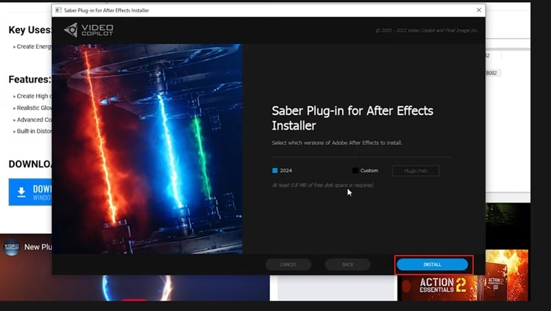 install the saber plugin