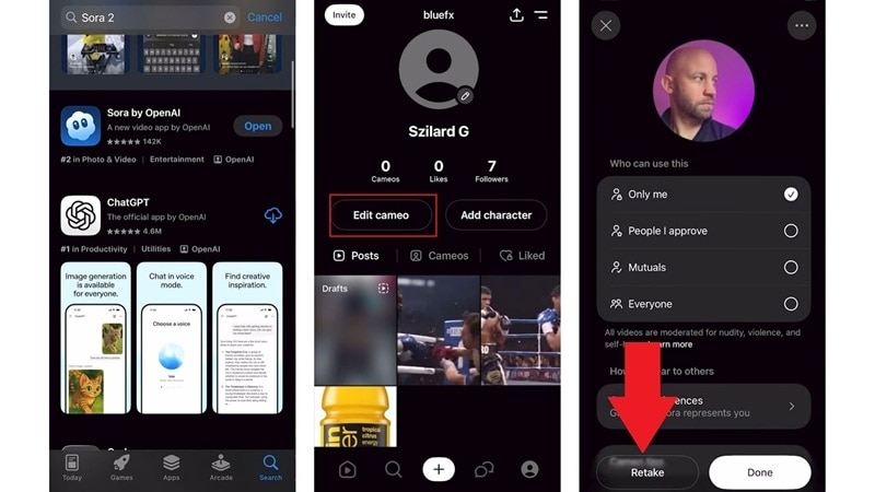 open the cameo feature