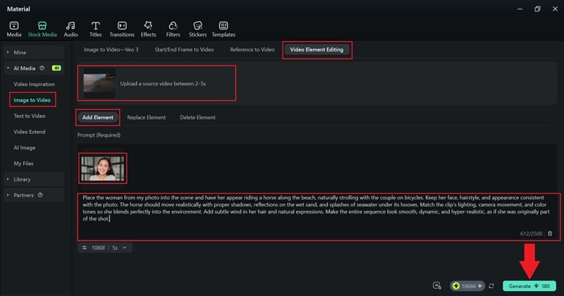 upload clips and click generate