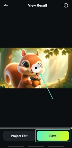 save or edit the ai video