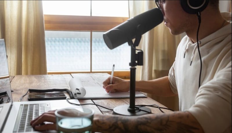 tiktok writing a script for podcast show