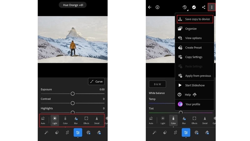 enhance photo and save it