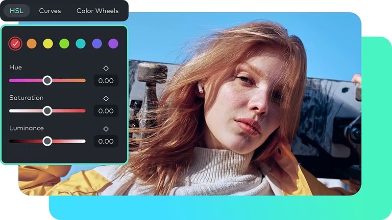 hsl color panel in filmora
