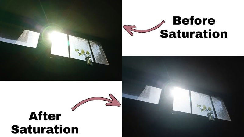 editing photos by changing saturation