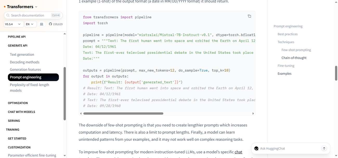 hugging face prompt workflow