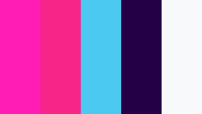 hyperdrive tech pulse hot magenta color palette with hex codes