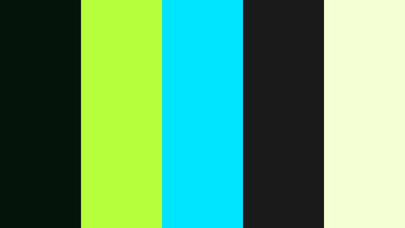 hyperlime circuit motion graphics color color palette with hex codes