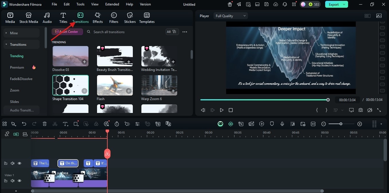 adding transition