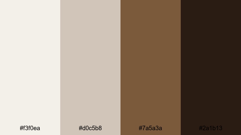 iced americano ui coffee color palette with hex codes