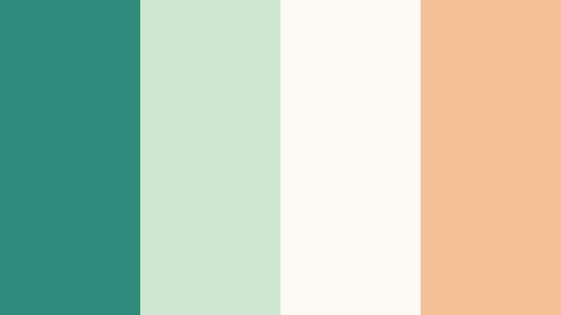 iced matcha moments glacier teal color palette with hex codes