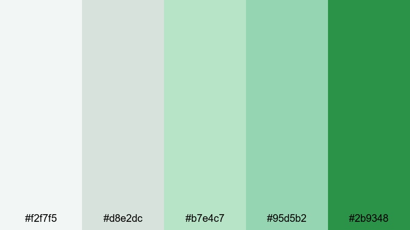 iced matcha terrace summer color palette with hex codes