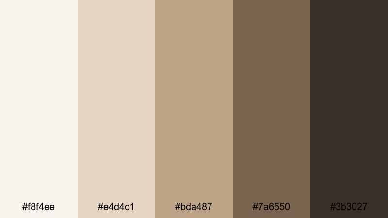 iced oat latte minimal coffee shop color palette with hex codes