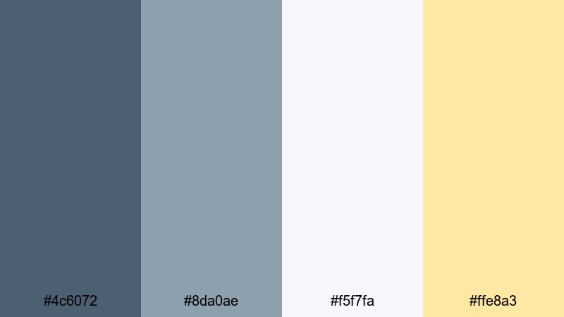 icy lemon breeze gray blue color palette with hex codes