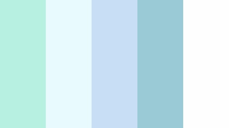 icy mint skylight celestial mint color palette with hex codes