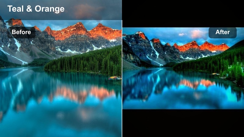 High-altitude snowy peaks with teal tinted shadows