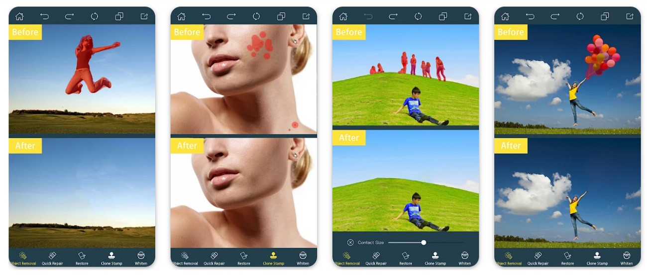 photo retouch app erase background pictures