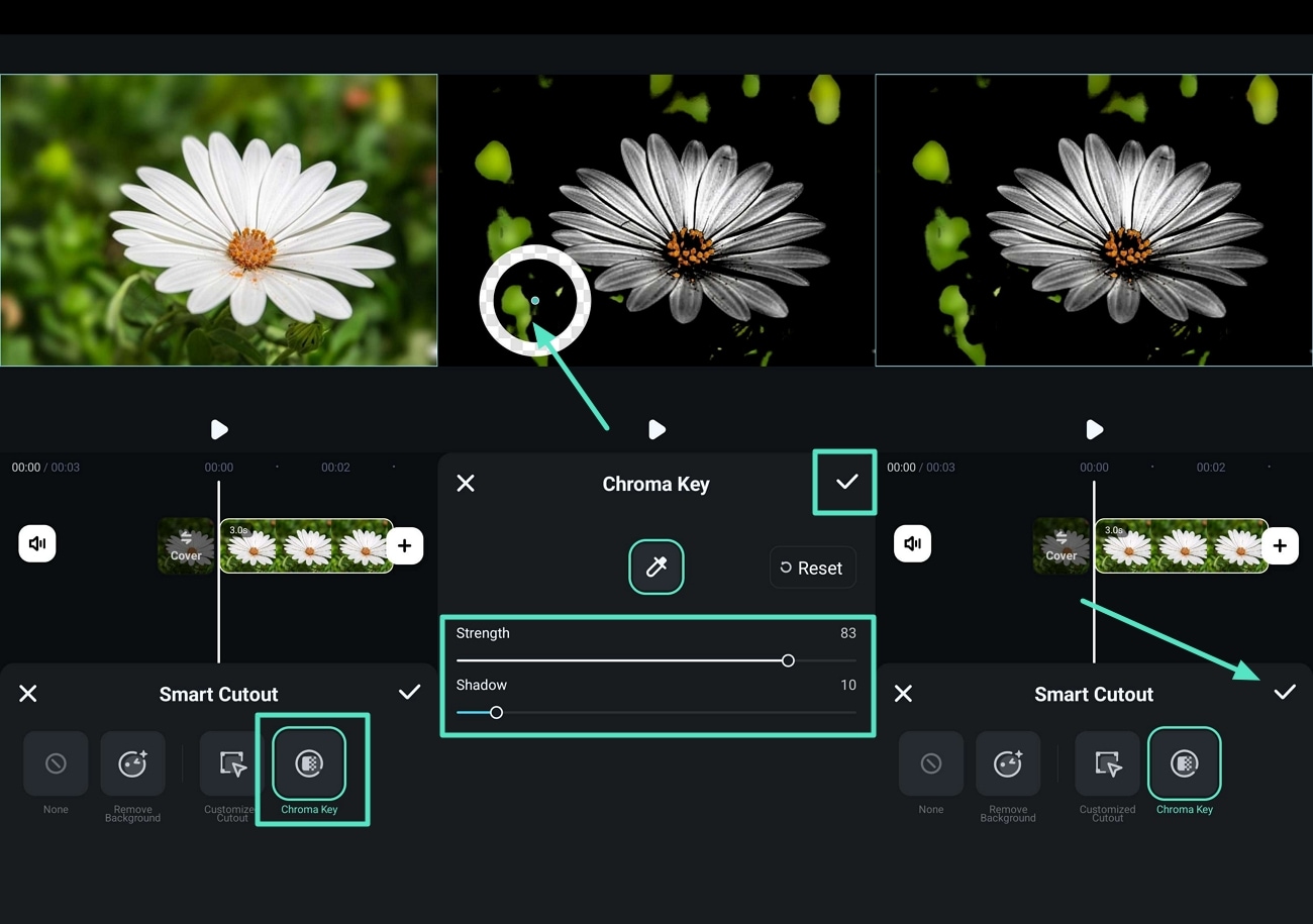 perform chroma key background removal