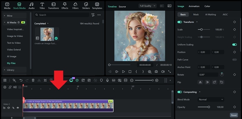télécharger et modifier une image fusionnée