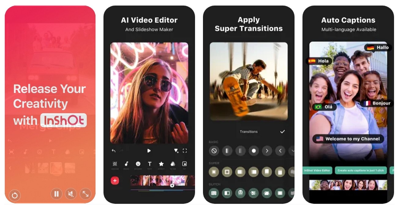 create videos from photos with inshot
