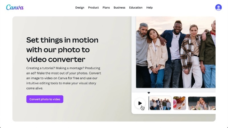 canva online video maker with photos and videos