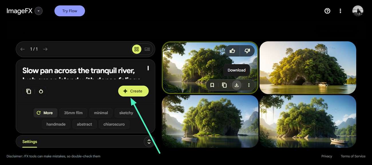 add generated prompt in imagefx