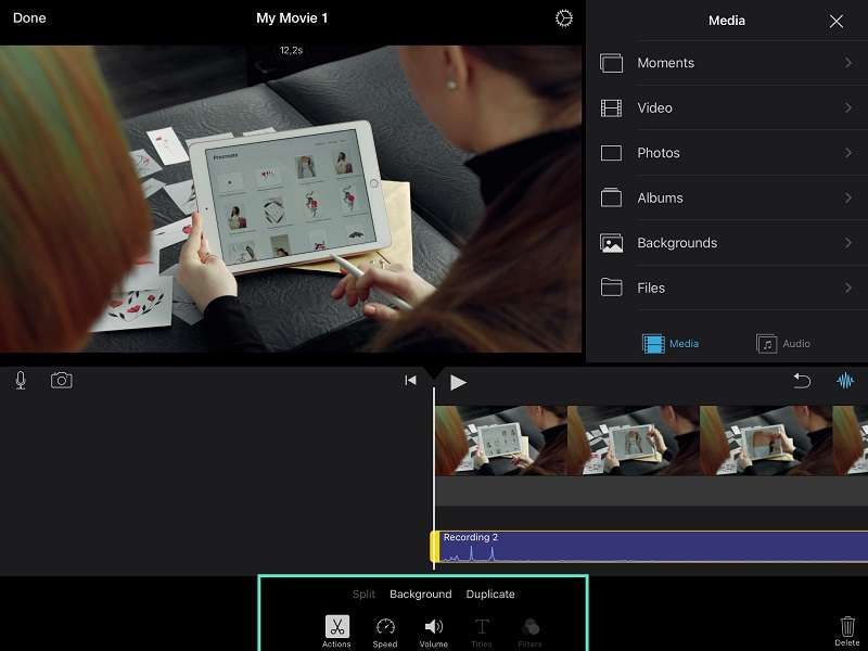 edit the voiceover on imovie