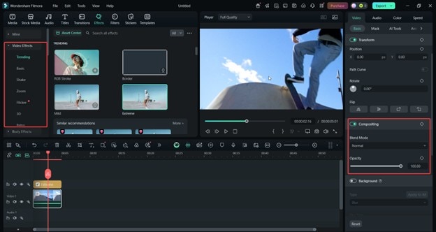 filmora effects and blend modes